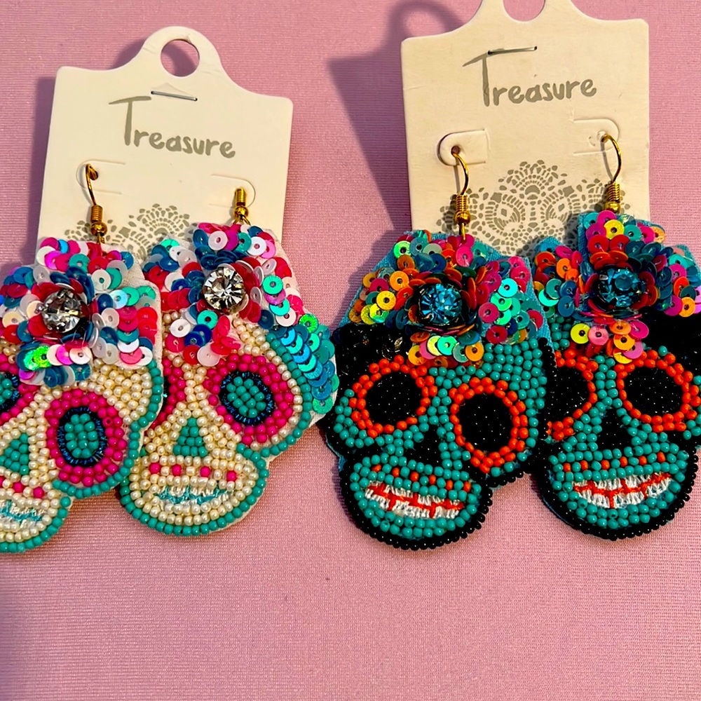 Skull Beaded Earrings 12$ each